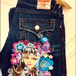 True Religion Embroidered Vintage Jean